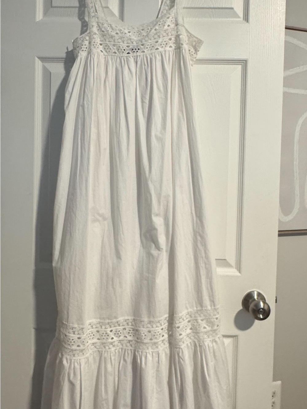 J. Crew White Cotton Athena Maxi Dress